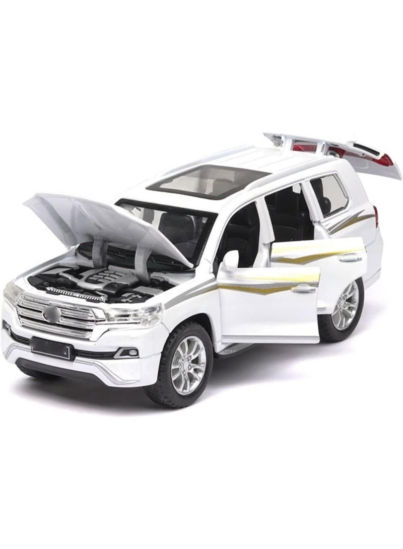 1:24 Scale Simulation of Toyota Land Cruiser SUV Model Car – Diecast Alloy Pull-Back Toy Vehicle with Lights & Sound –Toy for Kids & Adults - Image 1